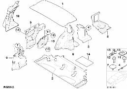 Izolacja dźwiękowa tylna diagram for BMW 3 Series E46 316ti