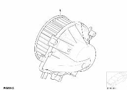 BLOWER UNIT / MOUNTING PARTS diagram for BMW MINI R53 Cooper S
