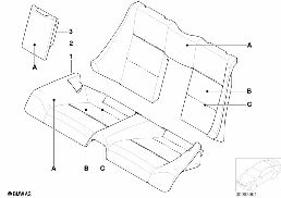 Individ.bekleding stoel achter leer N6 diagram for BMW 3 Series E46 318Ci