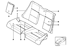 INDIVIDUAL COVER, SEAT, REAR, LEATHER N6