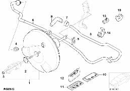 POWER BRAKE UNIT DEPRESSION diagram for BMW 3 Series E46 318i