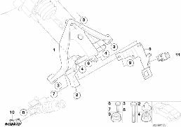 Kozioł łożyskowy dźwigni nożnej diagram for BMW MINI R50 Cooper