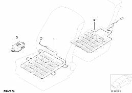 Elem. elektr. rejestr. zajętości siedz. diagram for BMW 7 Series E65 745i