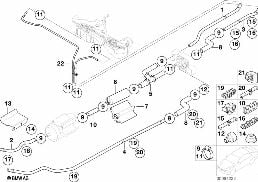 FUEL PIPE, DIESEL PUMP diagram for BMW 3 Series E46 318d