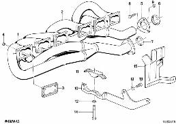Выпускной коллектор diagram for BMW 5 Series E28 M5