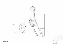 CRANKSHAFT CONNECTING ROD diagram for BMW 7 Series E65 740d