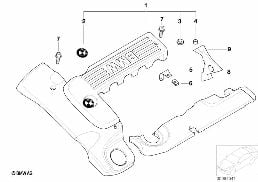Akustyka silnika diagram for BMW 3 Series E46 330d