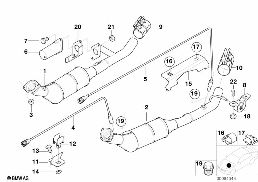 촉매기/람다센서 diagram for BMW X5 E53 4.6is