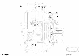 Napęd nastawczy autom. klimatyzacji diagram for BMW 7 Series E65 745i