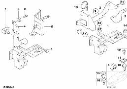 Pièces de fixation pour changeur CD diagram for BMW 5 Series E39 525td