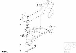 Elementy mocujące zmieniarkę CD diagram for BMW 5 Series E39 520d