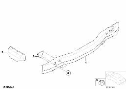 Wspornik tylny diagram for BMW 7 Series E65 745i