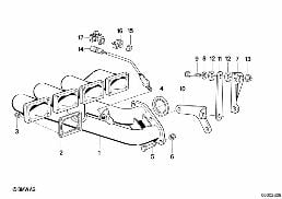 Collecteur d'échappement diagram for BMW 3 Series E30 320is