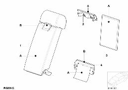 Apoio braços multifunc. Individual pele diagram for BMW 3 Series E46 318i