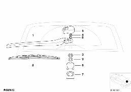 SINGLE PARTS, REAR WINDOW WIPER ARM diagram for BMW 3 Series E46 330xd