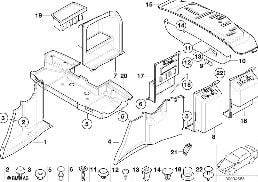 Revêtement de coffre diagram for BMW 5 Series E39 525td