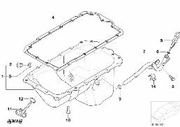 오일팬/오일 측정장치 diagram for BMW 3 Series E46 318i