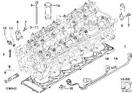 Elementy dodatkowe głowicy cylindrów diagram for BMW 7 Series E66 760Li