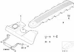 Akustyka silnika diagram for BMW 7 Series E66 760Li