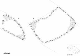 Sluneční ochrana skládací diagram for BMW X5 E53 4.4i