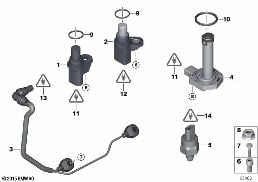 Czujniki diagram for BMW 7 Series E65 745i