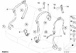Bezpečnostní pás zadní diagram for BMW X5 E53 4.4i