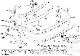 Obudowa tylna diagram for BMW 7 Series E65 745i