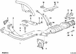 ท่อไอเสีย และ แคทฯ diagram for BMW 5 Series E28 535i