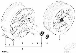 BMW ALLOY WHEEL, M DOUBLE SPOKE 97 diagram for BMW 3 Series E46 318i