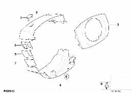 Obudowa kolumny kierownicy diagram for BMW 7 Series E65 745i