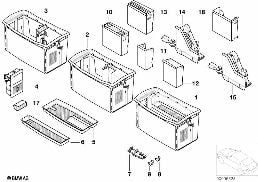 Schowek w konsoli środkowej diagram for BMW 7 Series E65 745i