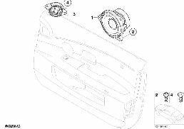 Elem. poj. sys. Stereo drzwi przednie diagram for BMW 7 Series E65 745i