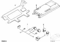 SINGLE PARTS F CORDLESS LUGGA. COMPARTM. diagram for BMW 7 Series E38 740i