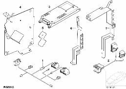 SINGLE PARTS F CORDLESS LUGGA. COMPARTM. diagram for BMW X5 E53 3.0i