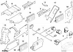 SINGLE PARTS F V-SERIES LUGGAGE COMPART. diagram for BMW 3 Series E46 318i