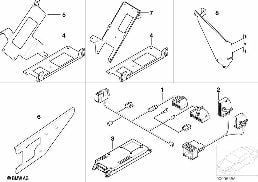 SINGLE PARTS F CORDLESS LUGGA. COMPARTM. diagram for BMW 3 Series E46 318i