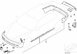 RETROFIT KIT M AERODYN.PACKAGE FROM 9/01 diagram for BMW 3 Series E46 325i