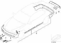 RETROFIT KIT M AERODYN.PACKAGE FROM 9/01 diagram for BMW 3 Series E46 318d