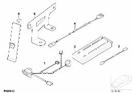 SINGLE PARTS F NOKIA3110 LUGGAGE COMP. diagram for BMW 7 Series E38 740i