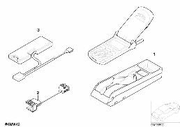 Pieces de console centrale - serie v diagram for BMW 5 Series E39 525td