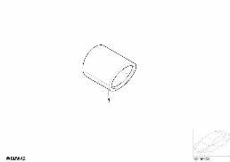 Osłona końcówki rury diagram for BMW MINI R50 Cooper