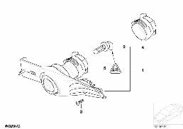 Lampa przeciwmgłowa diagram for BMW 7 Series E65 745i