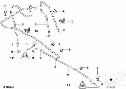 Elem. poj. instalacji spryskiwacza szyb diagram for BMW MINI R50 Cooper