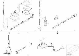 RETROFIT KIT, TELEPH. ANTENNA SINGLEBAND diagram for BMW 3 Series E46 318i