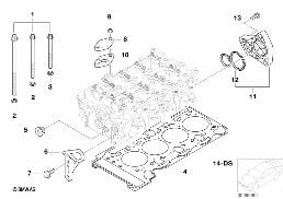 CYLINDER HEAD ATTACHED PARTS diagram for BMW 3 Series E90 316i