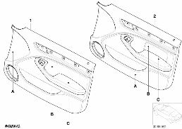 INDIVIDUAL DOOR INSET FRONT diagram for BMW 3 Series E46 318i