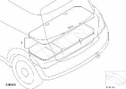 Wanna bagażnika diagram for BMW MINI R50 Cooper