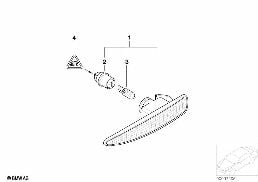 Lampa kierunkowskazu dodatkowego diagram for BMW 7 Series E65 745i