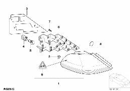 REAR LIGHT IN THE SIDE PANEL diagram for BMW 7 Series E65 740d