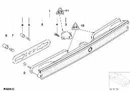 Tyl. lampa poz. pokr. bag, środkowa diagram for BMW 7 Series E65 745i